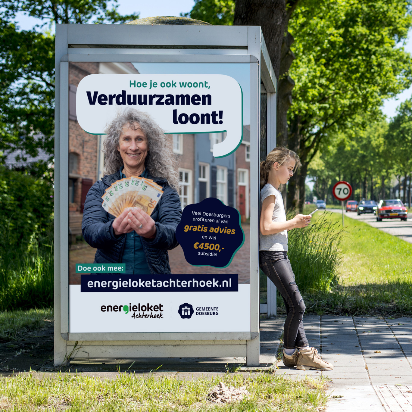 Doesburg gemeente Campagne Verduurzamen loont Abri poster Doesburg gemeente Campagne Verduurzamen loont Abri poster