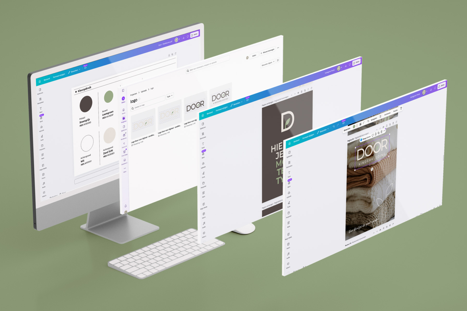 Canva templates voor social media van DOOR kinderkleding in herkenbare huisstijl
