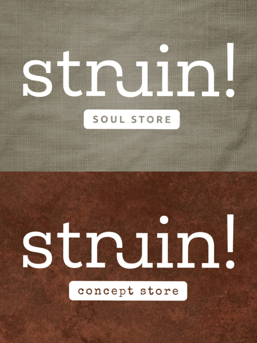 Logovarianten Struin! Soul Store en Struin! Concept Store