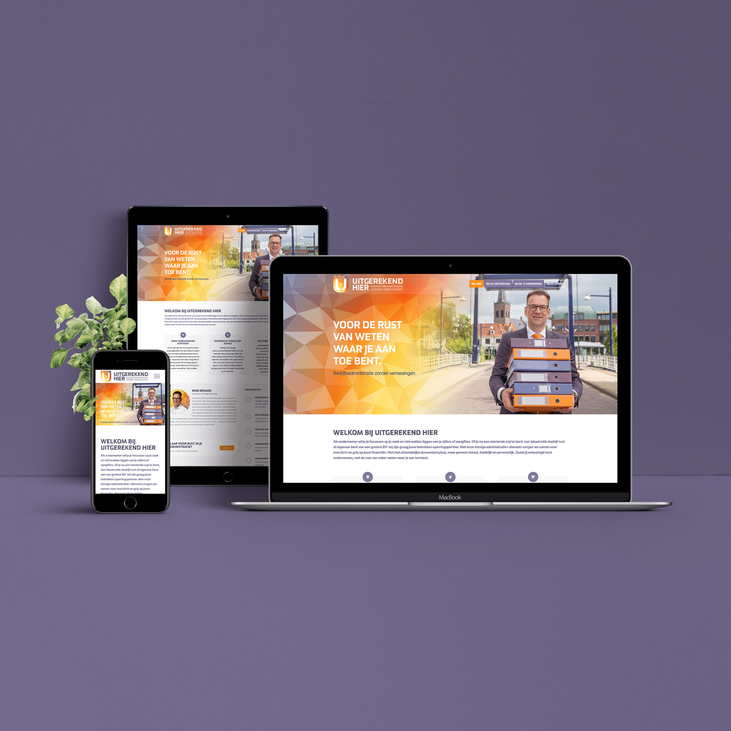 Website Uitgerekend Hier – responsief op alle apparaten Website Uitgerekend Hier – responsief op alle apparaten