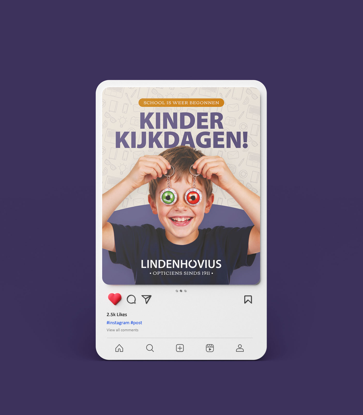Social media post KinderKijkDagen Lindenhovius Opticiens Social media post KinderKijkDagen Lindenhovius Opticiens